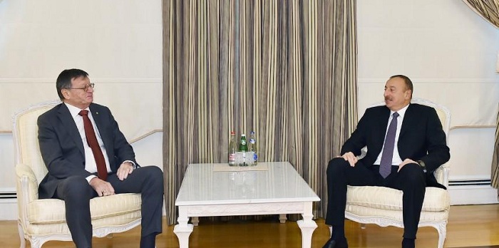 Ilham Aliyev receives CEV president